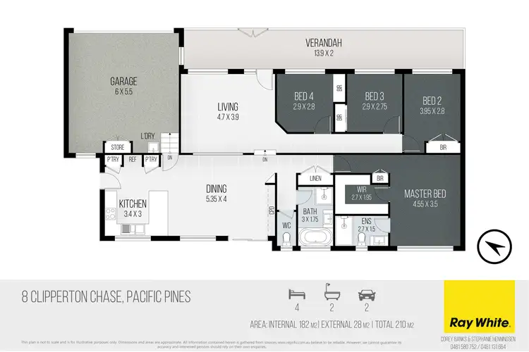 Floorplan of Homely house listing, 8 Clipperton Chase, Pacific Pines QLD 4211