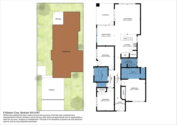 Floorplan of Homely house listing, 6 Moston Crescent, Bertram WA 6167