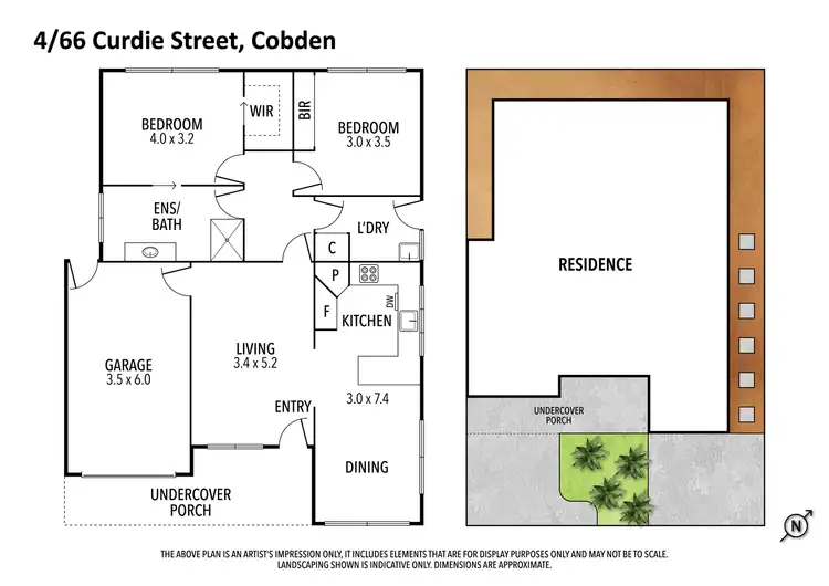 Floorplan of Homely unit listing, 4/66 Curdie Street, Cobden VIC 3266