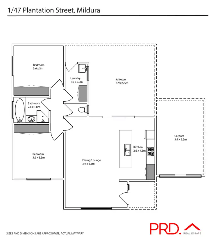 Floorplan of Homely house listing, Unit 2 & 3, 47 Plantation Street, Mildura VIC 3500