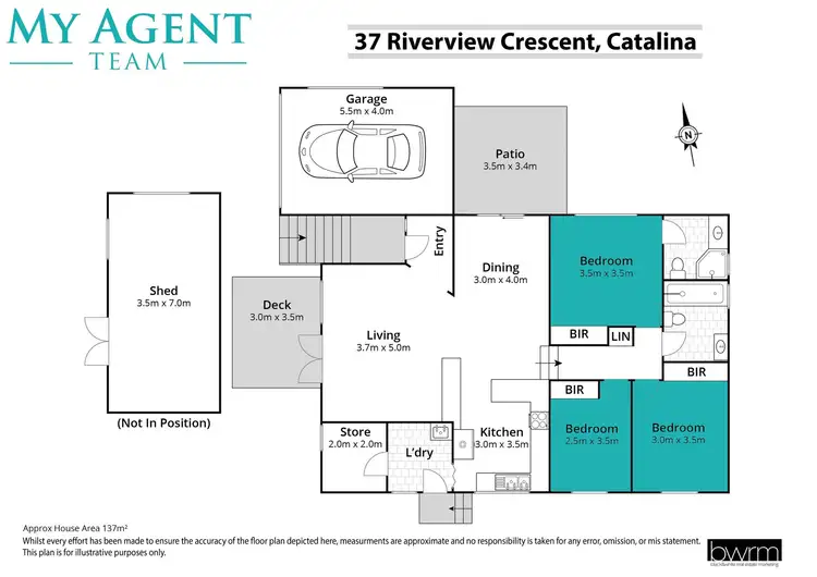 Floorplan of Homely house listing, 37 Riverview Crescent, Catalina NSW 2536