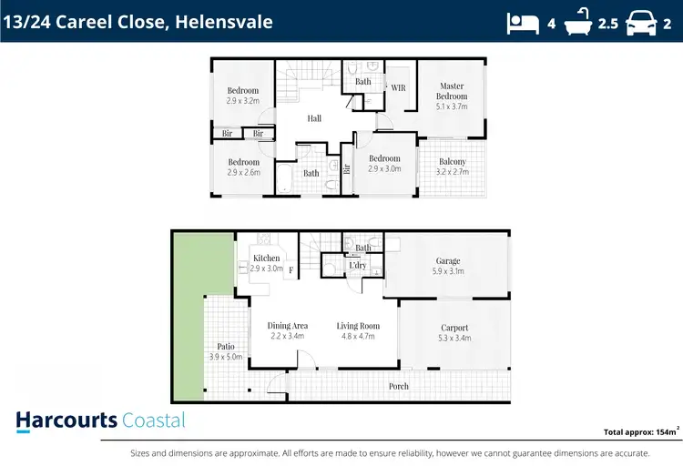 Floorplan of Homely townhouse listing, 13/24 Careel Close, Helensvale QLD 4212