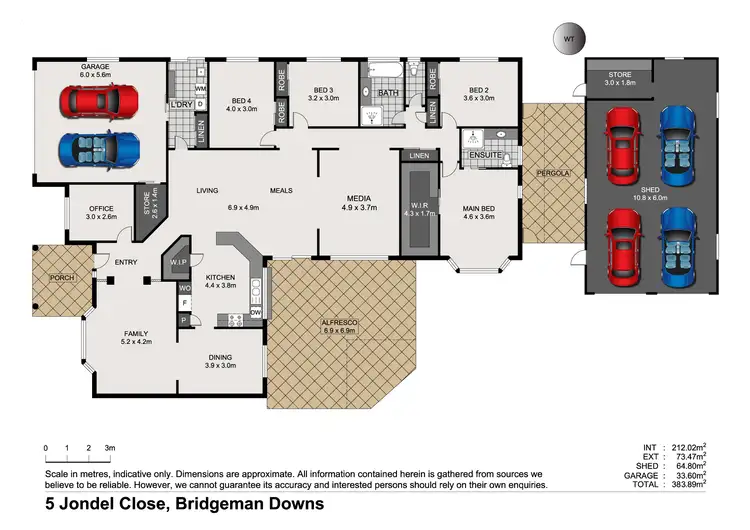 Floorplan of Homely house listing, 5 Jondel Close, Bridgeman Downs QLD 4035