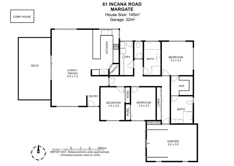 Floorplan of Homely house listing, 61 Incana Road, Margate TAS 7054
