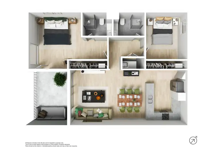 Floorplan of Homely apartment listing, 32/22 Heirisson Way, North Coogee WA 6163