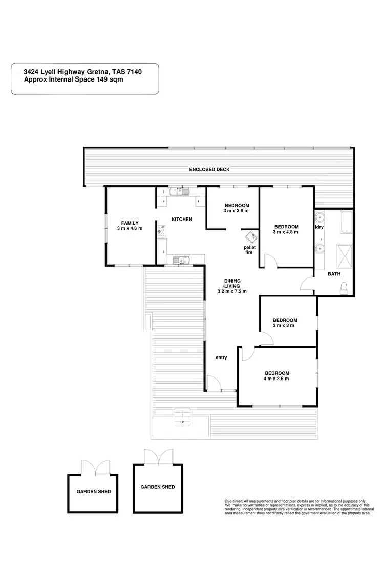 Floorplan of Homely house listing, 3424 Lyell Highway, Gretna TAS 7140