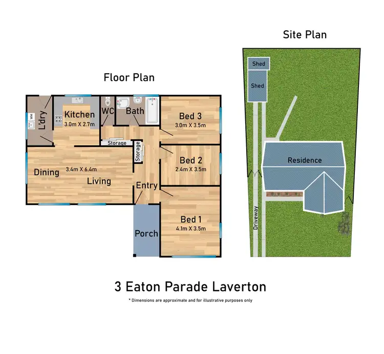 Floorplan of Homely house listing, 3 Eaton Parade, Laverton VIC 3028