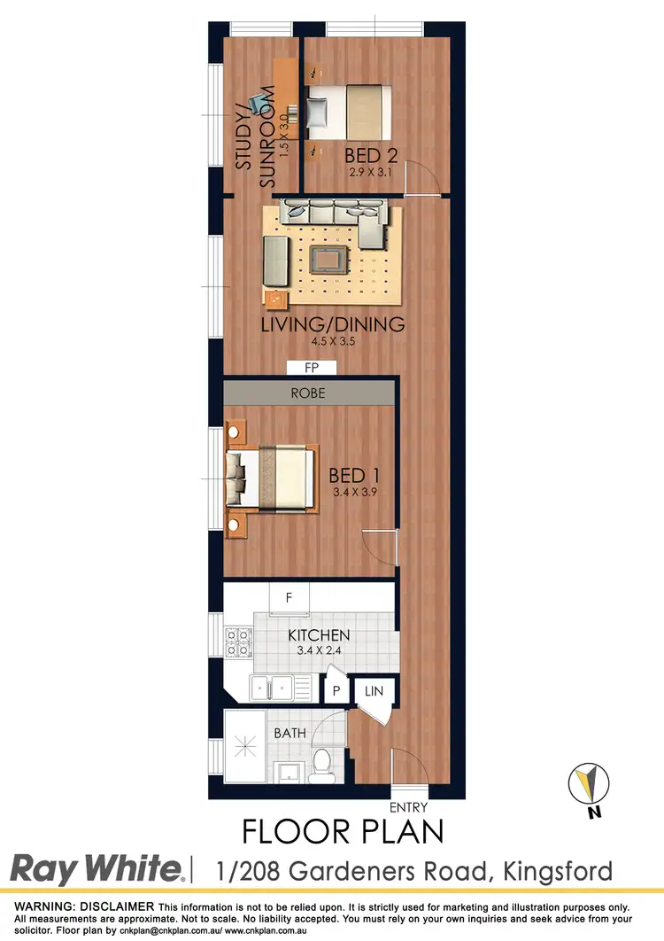 Floorplan of Homely apartment listing, 1/208 Gardeners Road, Kingsford NSW 2032