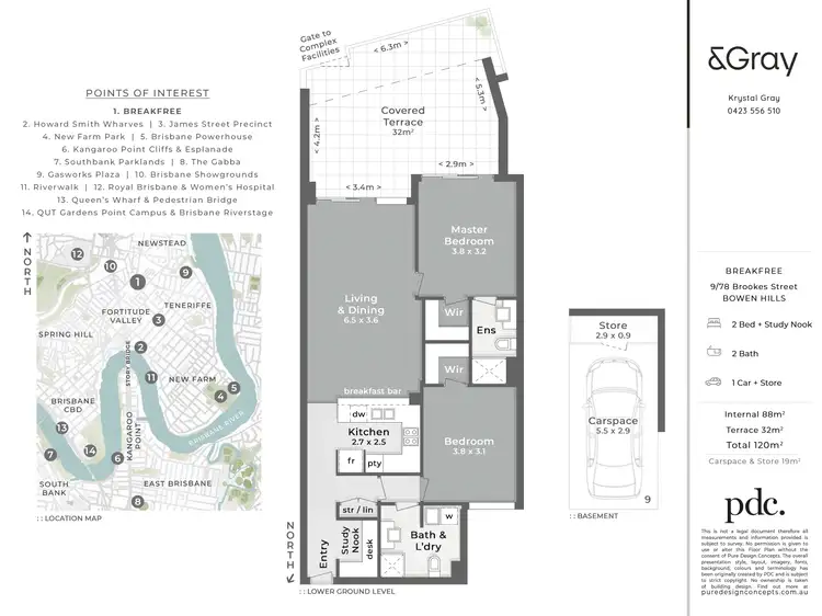 Floorplan of Homely unit listing, 9/78 Brookes Street, Bowen Hills QLD 4006