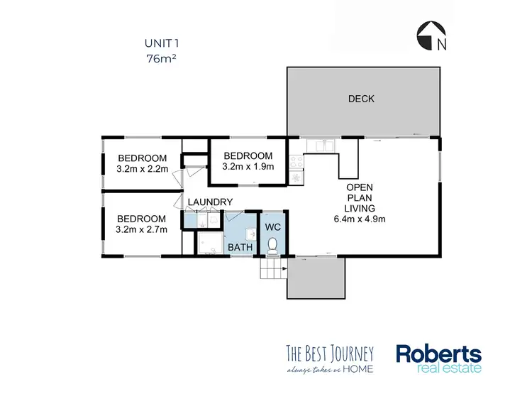 Floorplan of Homely unit listing, 1/164 Hazards View Drive, Coles Bay TAS 7215