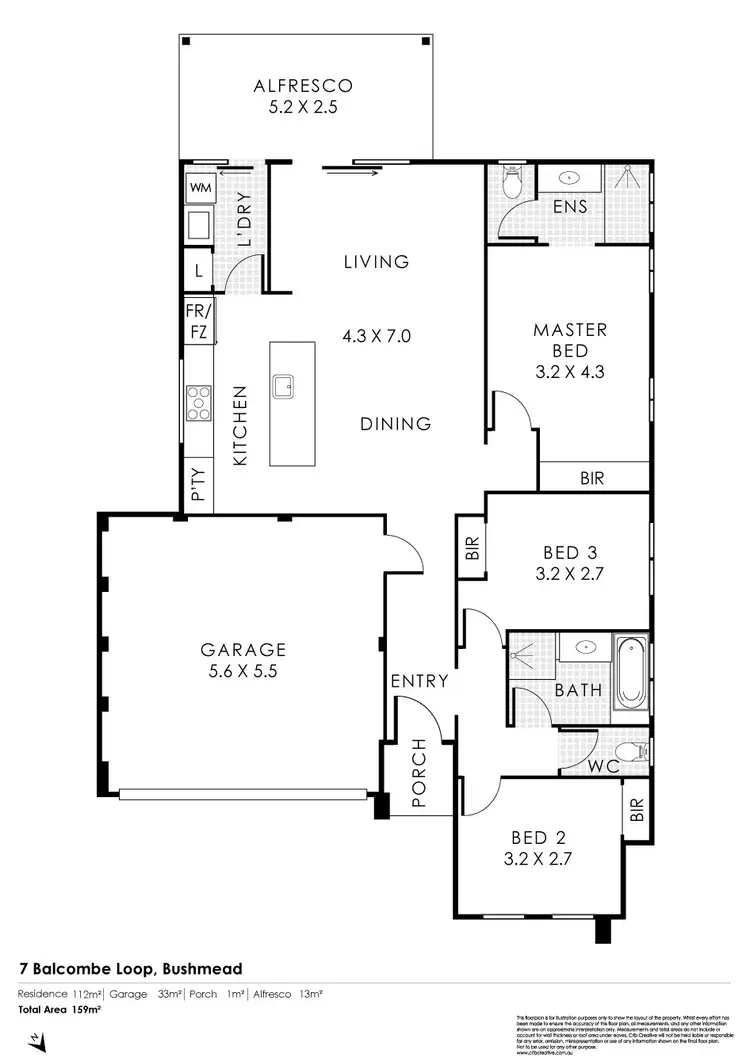 Floorplan of Homely house listing, 7 Balcombe Loop, Bushmead WA 6055