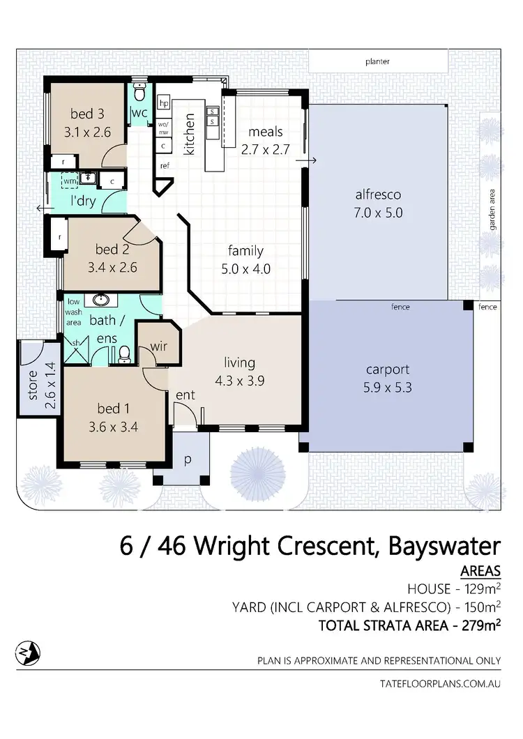 Floorplan of Homely villa listing, 6/46 Wright Crescent, Bayswater WA 6053