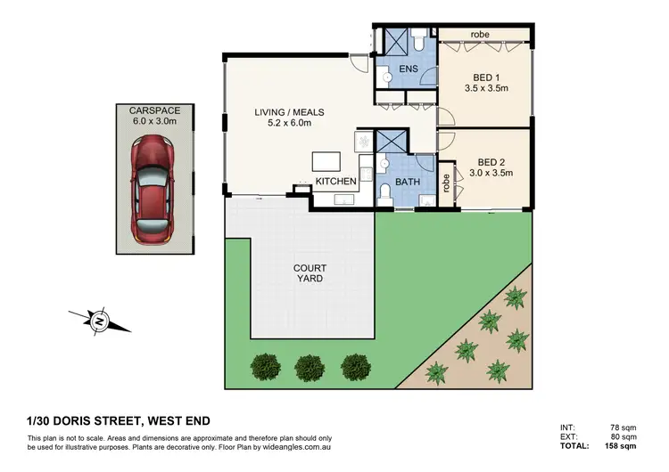 Floorplan of Homely apartment listing, 1/30 Doris Street, West End QLD 4101
