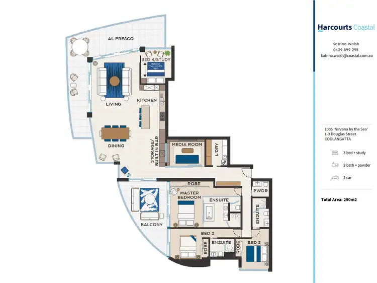 Floorplan of Homely apartment listing, 1005/1-3 Douglas Street, Coolangatta QLD 4225