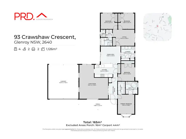 Floorplan of Homely house listing, 93 Crawshaw Crescent, Glenroy NSW 2640