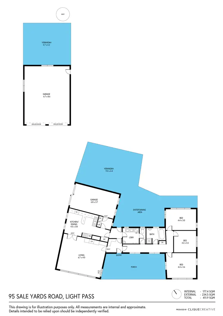 Floorplan of Homely house listing, 95 Saleyards Road, Light Pass SA 5355