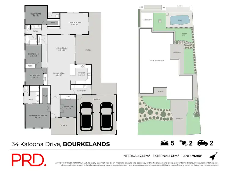 Floorplan of Homely house listing, 34 Kaloona Drive, Bourkelands NSW 2650