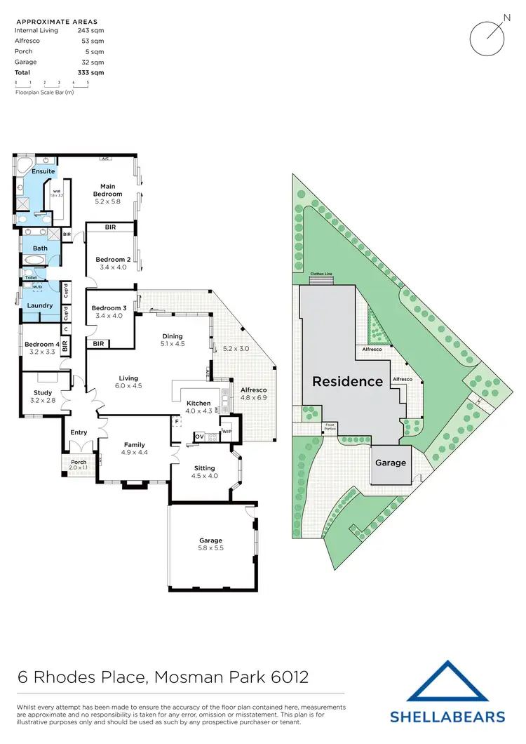 Floorplan of Homely house listing, 6 Rhodes Place, Mosman Park WA 6012