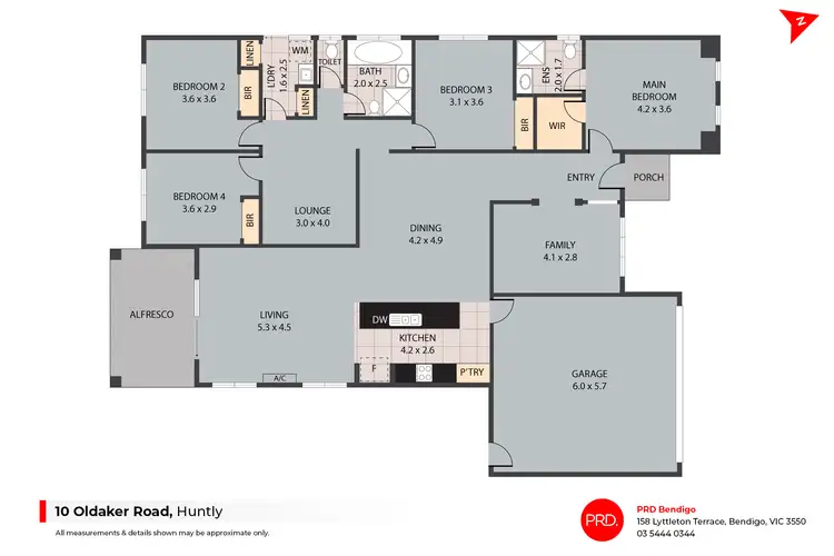 Floorplan of Homely house listing, 10 Oldaker Road, Huntly VIC 3551