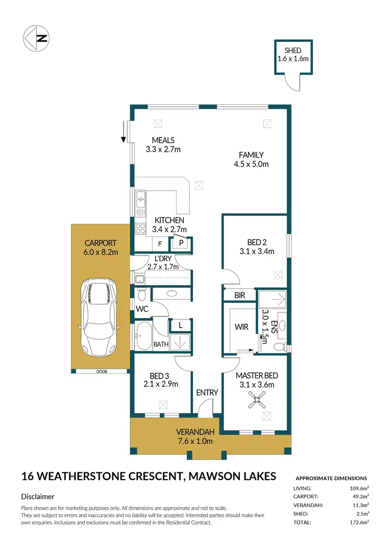 Floorplan of Homely house listing, 16 Weatherstone Crescent, Mawson Lakes SA 5095
