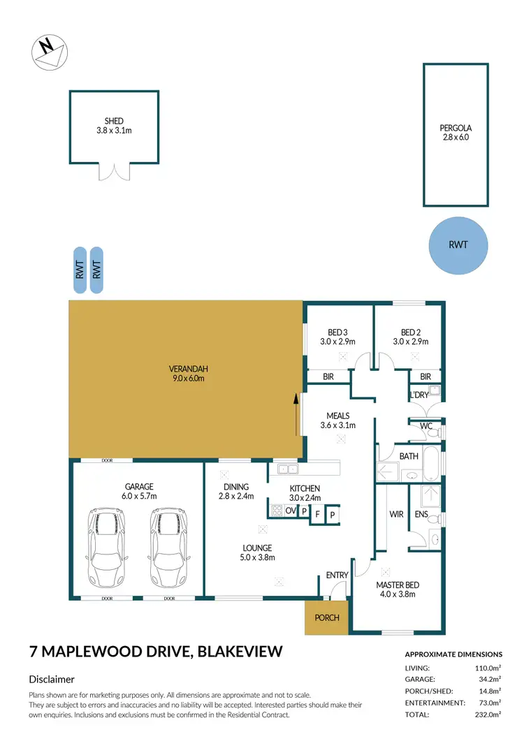 Floorplan of Homely house listing, 7 Maplewood Drive, Blakeview SA 5114