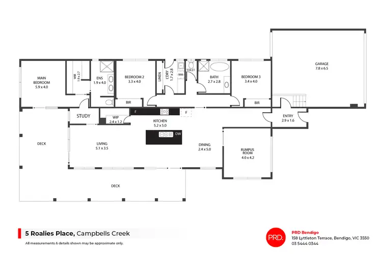 Floorplan of Homely house listing, 5 Roalies Place, Campbells Creek VIC 3451