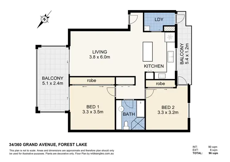 Floorplan of Homely apartment listing, 34/360 Grand Avenue, Forest Lake QLD 4078