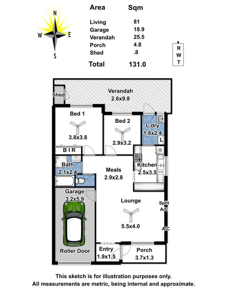 Floorplan of Homely unit listing, Unit 1/1-3 Margaret Street, Evanston SA 5116