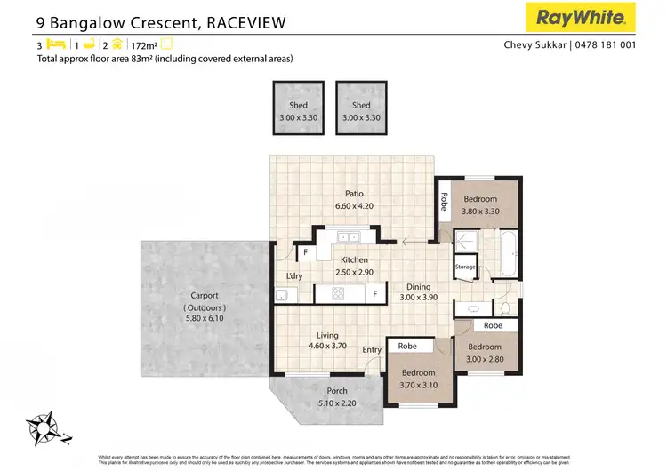 Floorplan of Homely house listing, 9 Bangalow Crescent, Raceview QLD 4305