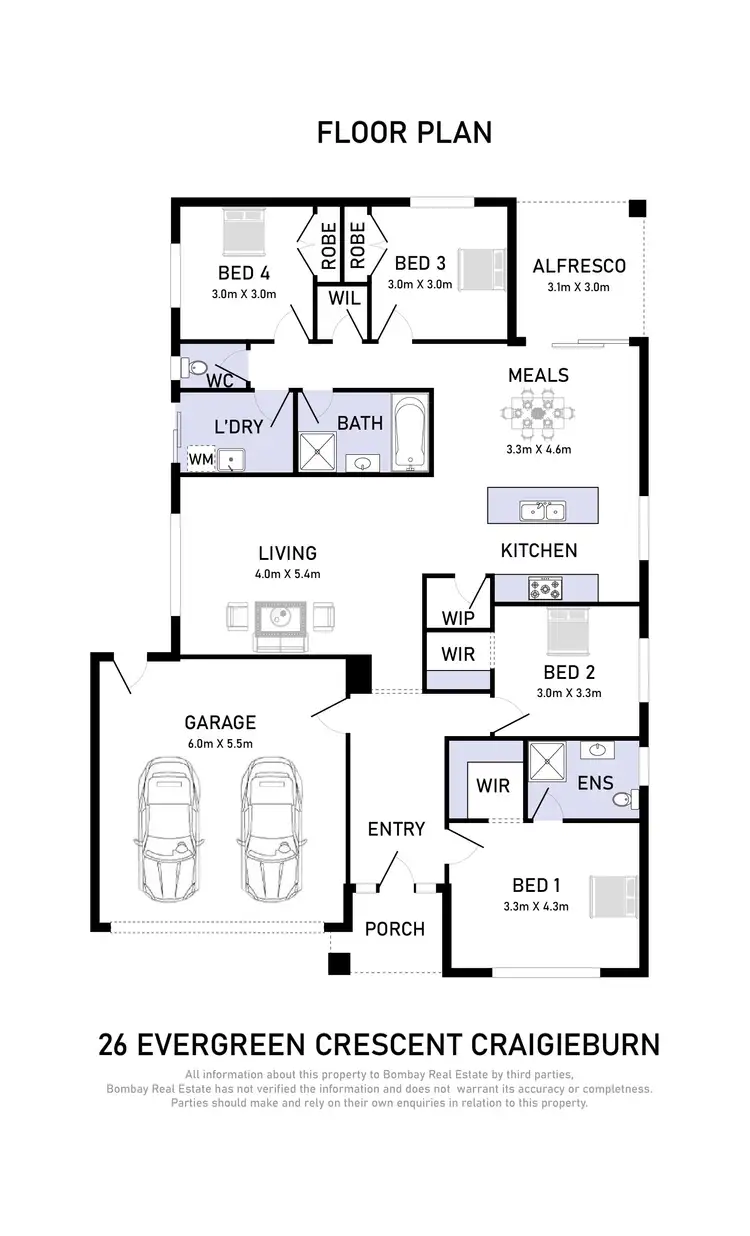 Floorplan of Homely house listing, 26 Evergreen Crescent, Craigieburn VIC 3064