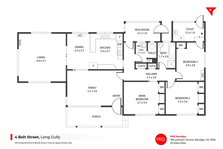 Floorplan of Homely house listing, 4 Bolt Street, Long Gully VIC 3550
