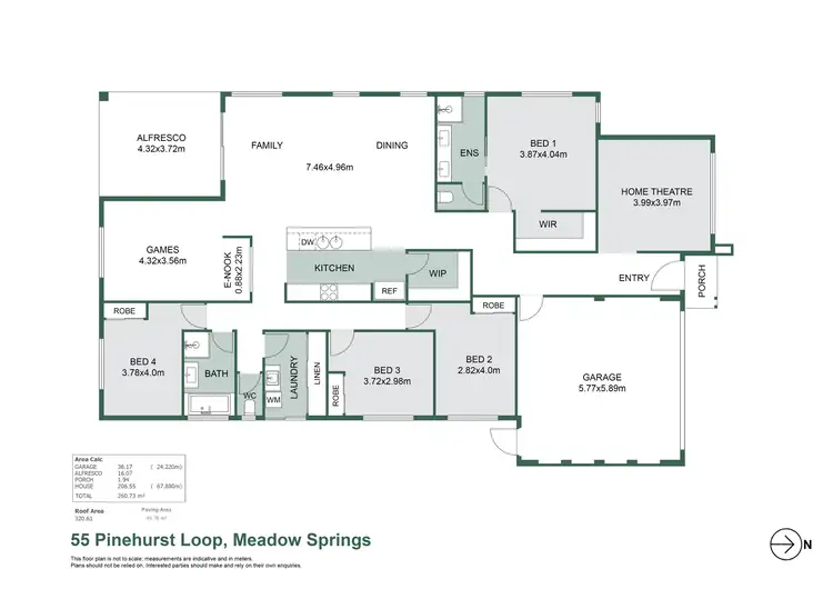 Floorplan of Homely house listing, 55 Pinehurst Loop, Meadow Springs WA 6210