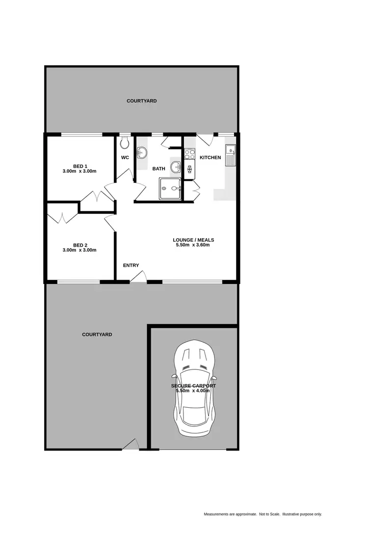 Floorplan of Homely unit listing, 3/616 Stanley Street, Albury NSW 2640