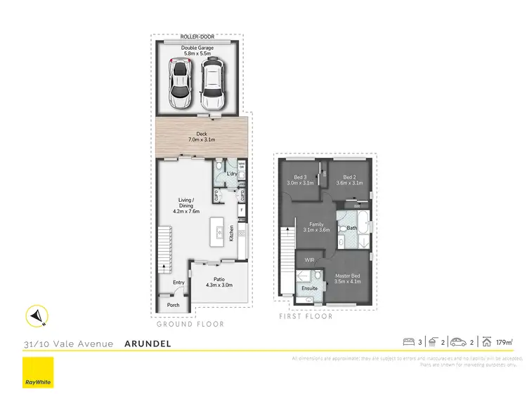 Floorplan of Homely townhouse listing, 31/10 Vale Avenue, Arundel QLD 4214