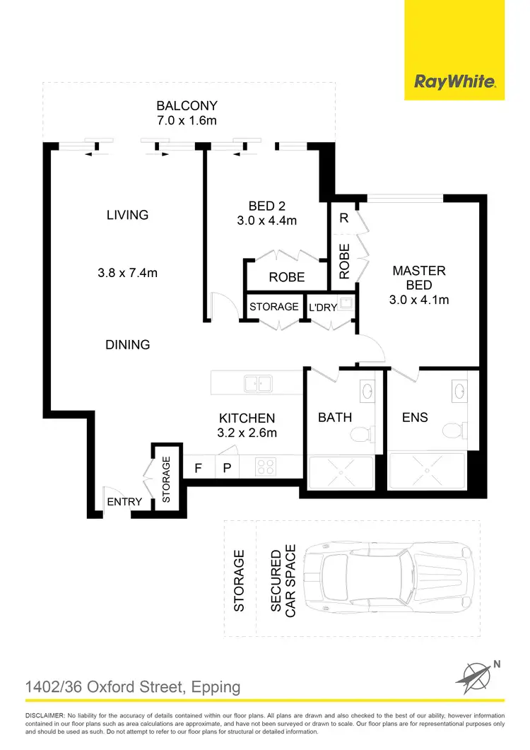 Floorplan of Homely apartment listing, 1402/36 Oxford Street, Epping NSW 2121