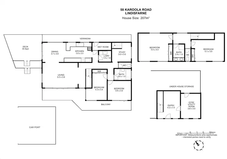 Floorplan of Homely house listing, 58 Karoola Road, Lindisfarne TAS 7015