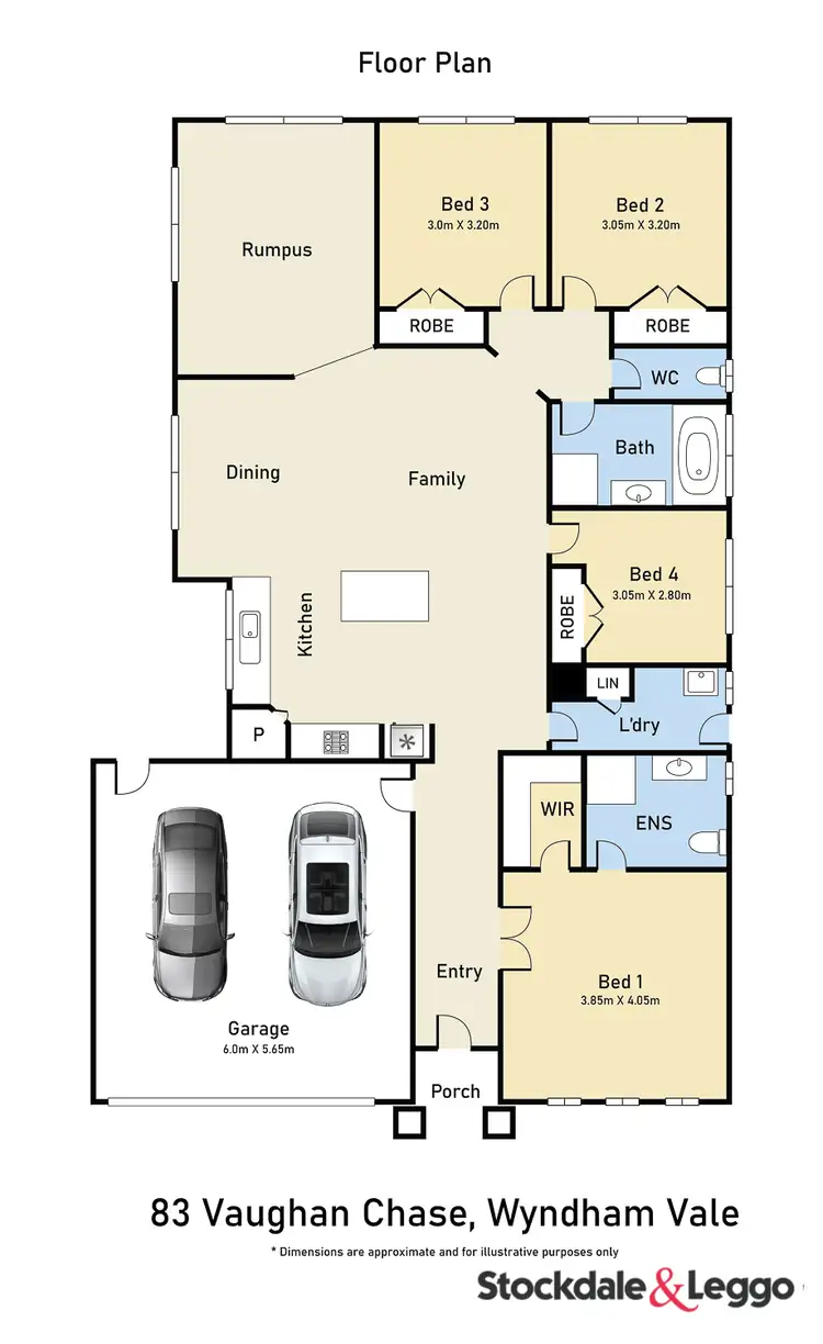 Floorplan of Homely house listing, 83 Vaughan Chase, Wyndham Vale VIC 3024