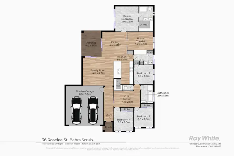 Floorplan of Homely house listing, 36 Roselea Avenue, Bahrs Scrub QLD 4207