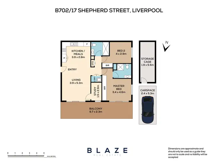 Floorplan of Homely unit listing, B702/17 Shepherd Street, Liverpool NSW 2170