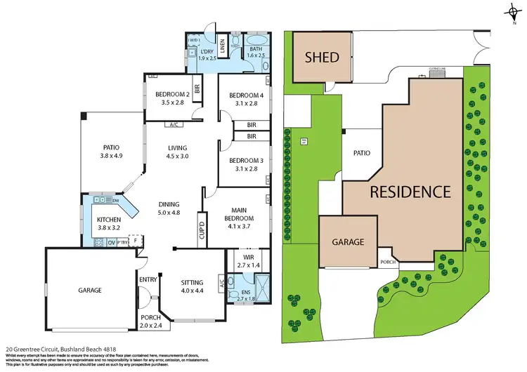 Floorplan of Homely house listing, 20 Greentree Circuit, Bushland Beach QLD 4818