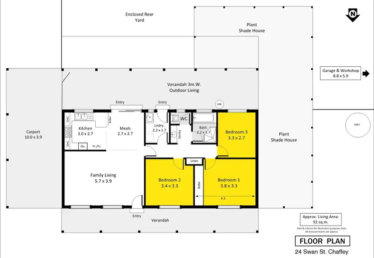 Floorplan of Homely house listing, 24 Swan Street, Chaffey SA 5341