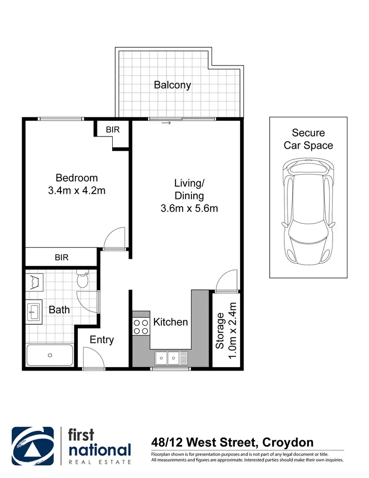 Floorplan of Homely apartment listing, 48/12 West Street, Croydon NSW 2132