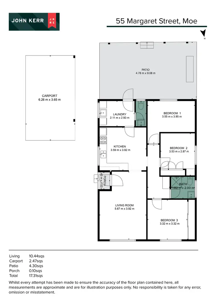 Floorplan of Homely house listing, 55 Margaret Street, Moe VIC 3825