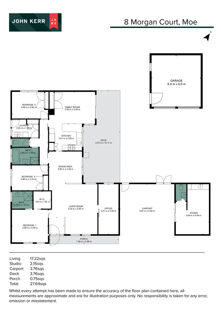 Floorplan of Homely house listing, 8 Morgan Court, Moe VIC 3825