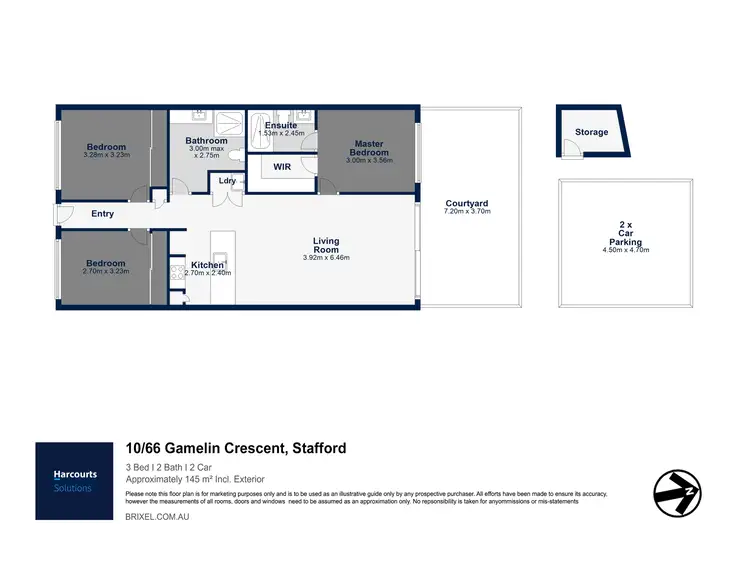 Floorplan of Homely unit listing, 10/66 Gamelin Crescent, Stafford QLD 4053