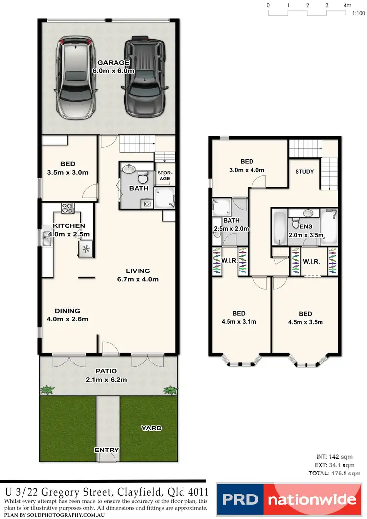Floorplan of Homely townhouse listing, 3/22 Gregory Street, Clayfield QLD 4011