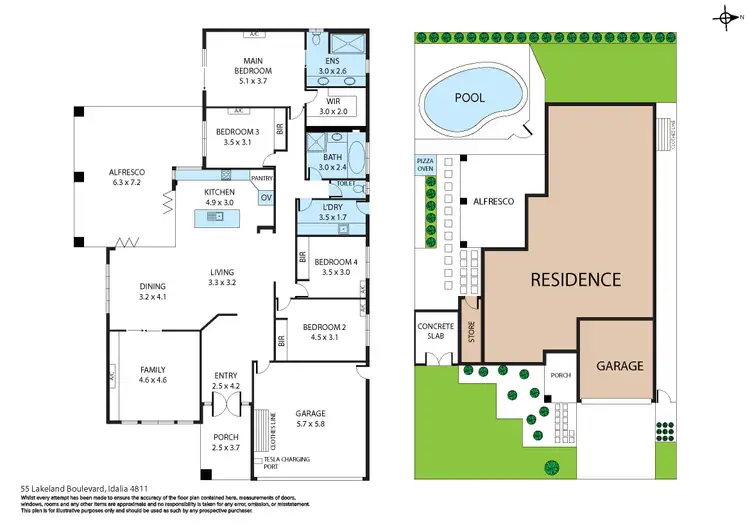 Floorplan of Homely house listing, 55 Lakeland Boulevard, Idalia QLD 4811