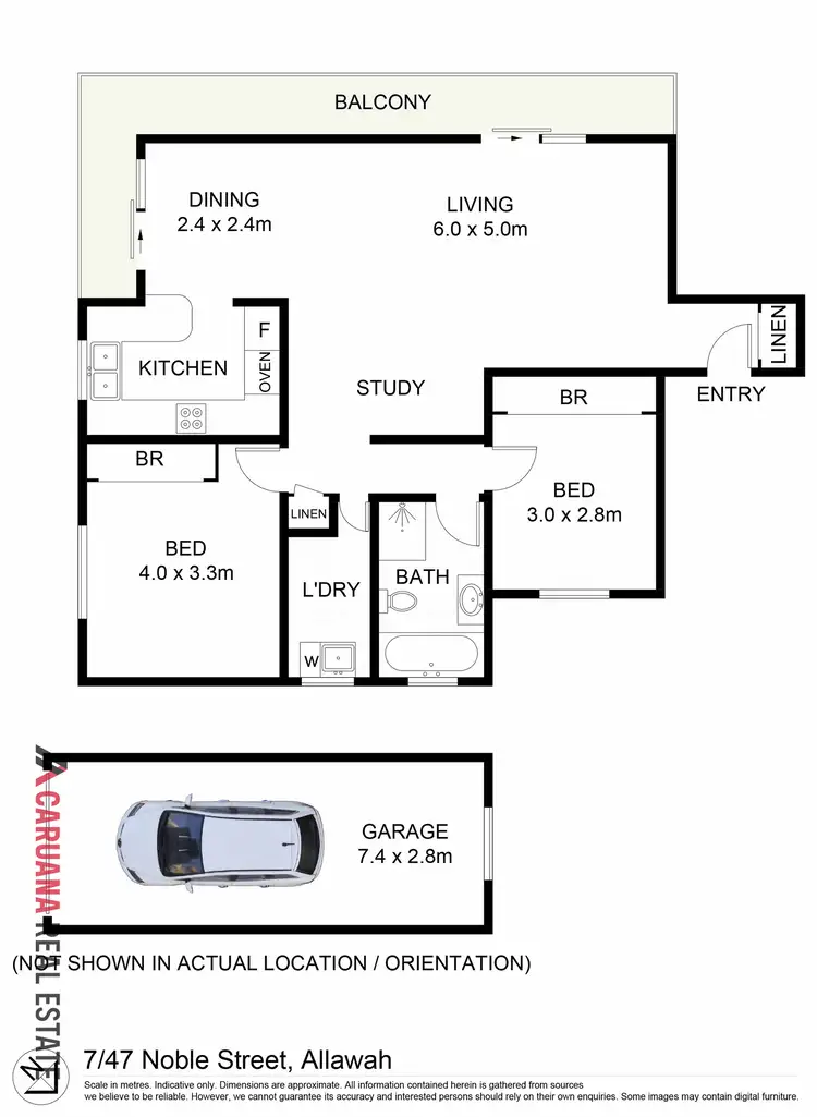 Floorplan of Homely unit listing, 7/47 Noble Street, Allawah NSW 2218
