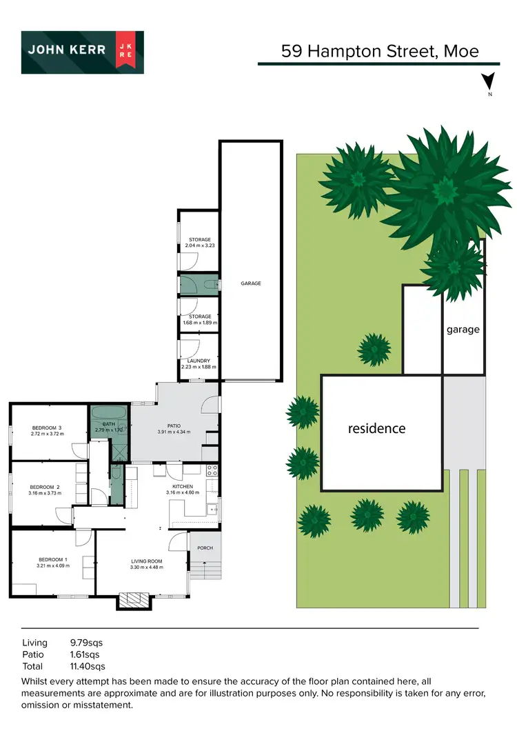 Floorplan of Homely house listing, 59 Hampton Street, Moe VIC 3825