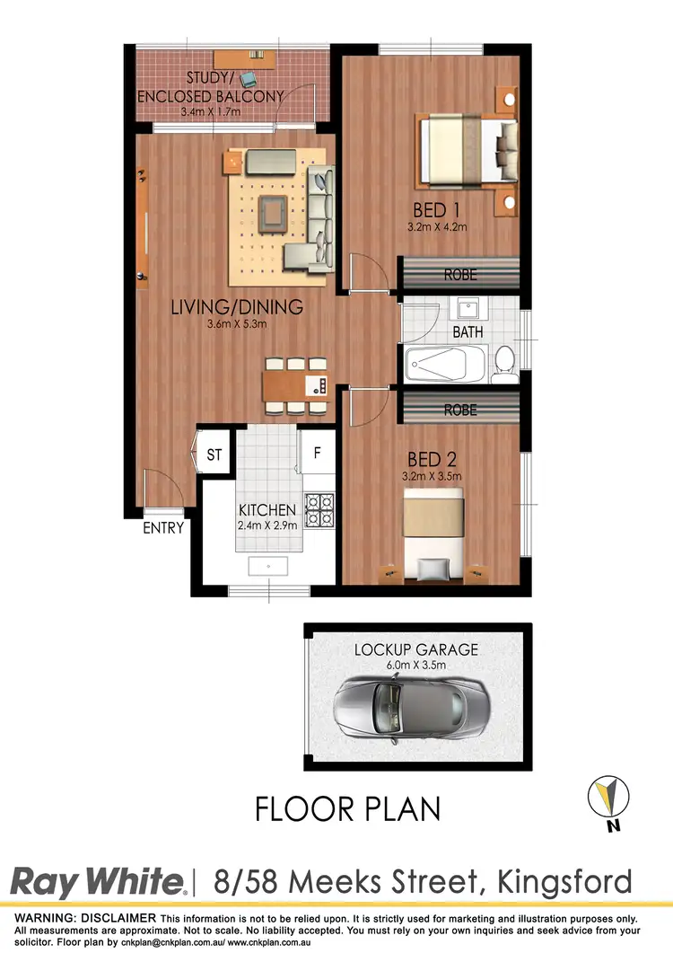 Floorplan of Homely apartment listing, 8/58 Meeks Street, Kingsford NSW 2032